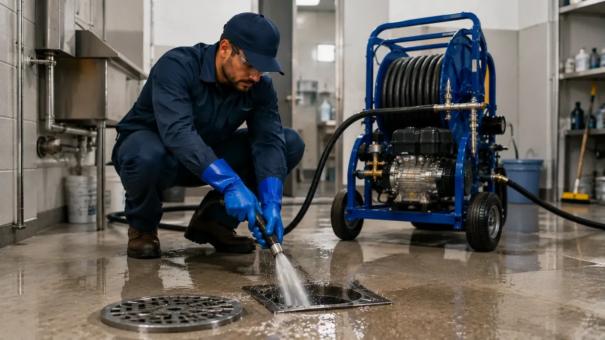 Floor Drain Hydro Jet Cleaning in Los Olivos