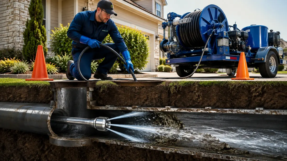 Main Sewer Line Hydro Jet Cleaning in Los Olivos