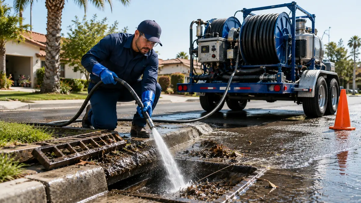 Storm Drain Hydro Jet Cleaning in Los Olivos